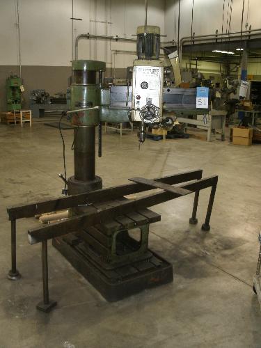 rm Drill Press, S/N. 8686, (1982) 88-1500 RPM, Power Elevation, T-Slotted Box Type Table