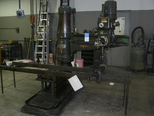 Press, S/N. 1796, 48-2160 RPM, Power Elevation, T-Slotted Box Style Table
