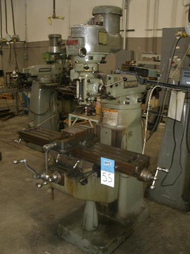 cal Milling Machine, S/N. J252115, (1990); 9" x 48" T-Slotted Table, Newall 2-Axis DRO,, 6"