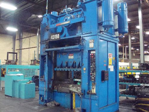 cal Press. S/N 49762; Bed 60" x 42", SPM 35, Stroke Length 12", Slide Adj. 10", Shut Height Over Bed