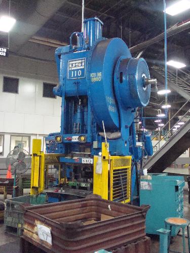 Frame Press. S/N 54-3279; Bed 39" x 30", SPM 41-82, Stroke Length 6", Slide Adj. 5", Shut Height
