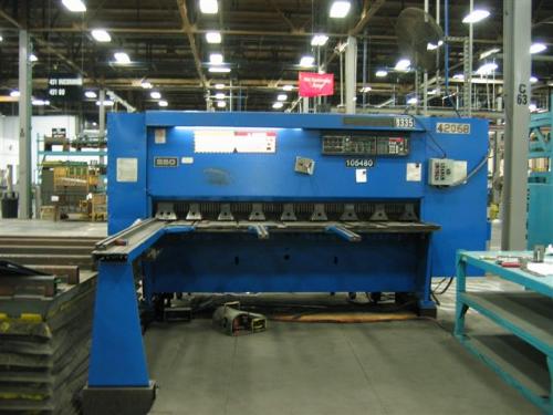 1/4" Capacity, 96" Length, 96" Squaring Arm, Scrap Conveyor, (2) Sheet Supports, Backlighting,