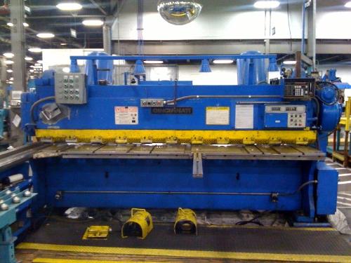 1/4" Capacity, 120" Length, Squaring Arm, Scrap Conveyor, 36" Front Operated Power back Gauge
