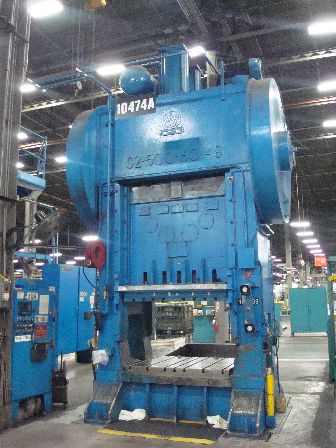 Mechanical Press. S/N C-3758A; Bed 60" x 48", SPM 20, Stroke Length 16", Slide Adj. 10", Shut