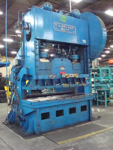 rank Mechanical Gap Frame Press. S/N C-4193; Bed 100" x 32", SPM 30, Stroke Length 4", Slide Adj.