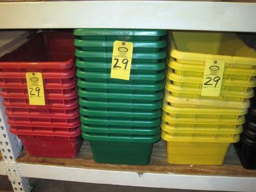 lastic Totes & (10) Red Plastic Totes  Click for Photo