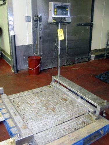 000 LB cap., 30" X 30" s.s. platform & ramps, Weigh-Tronix Mdl. WI-127 digital head  Click for Photo