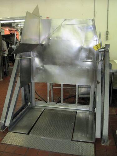 amp & chute, dual hydraulic cylinders, 54" pivot, w/hydraulic power pack, 57" W X 70" L X 33" H, w/