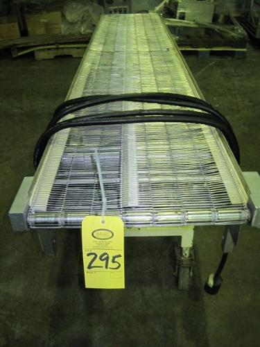 teel Conveyor, Ser. #66050X, 16 1/2" W X 8' L s.s. ladder chain belt  Click for Photo