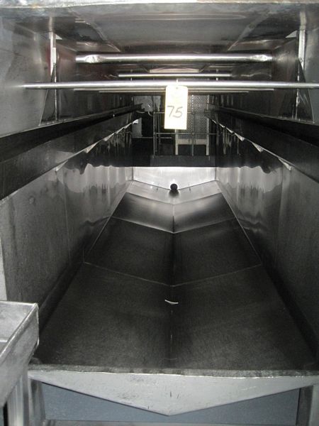 nnel, all s.s., 42" W X 20' L (14' in box), variable speed drive, 5 h.p. s.s. brine pump w/4"