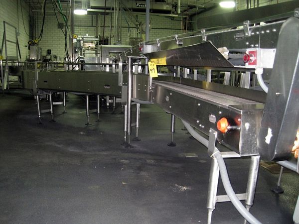 22' L, "S" curve, 7' to left turn, 7' to right turn, 8' to end, adjustable legs, w/1 h.p. drive,