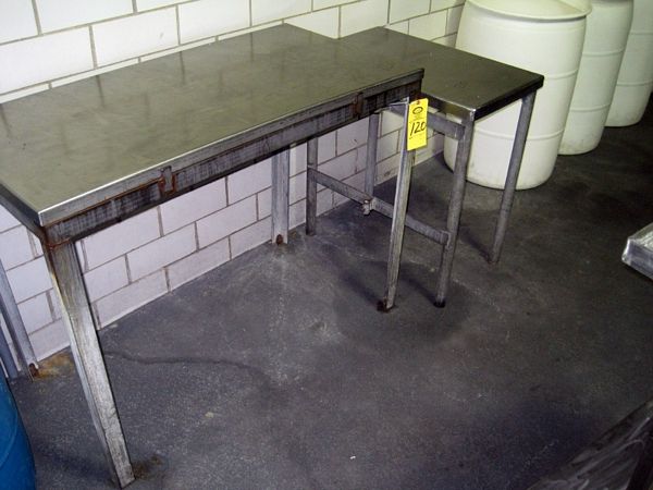 l legs & (1) S.S. Table, 18 X 30, mild steel legs, Rigging Quote by TSR: $50.00