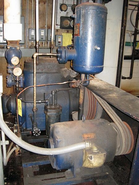 r. #2602A432CB, 20 h.p., 3 phase A.O. Smith motor, w/12" X 24" accumulation tank