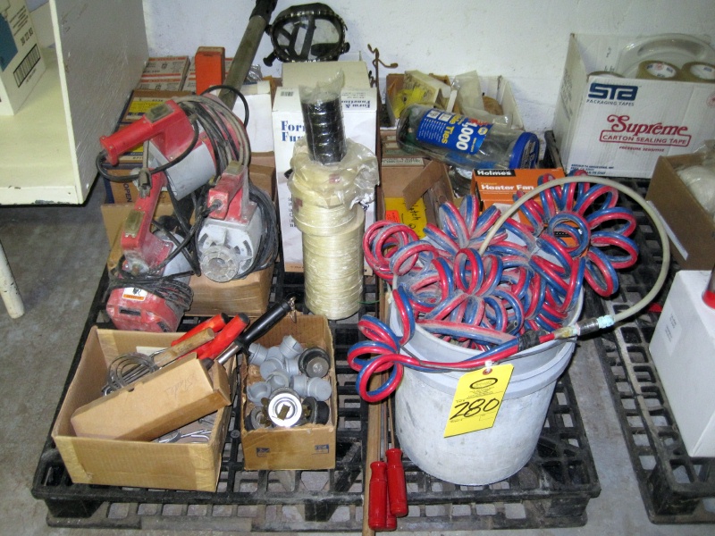 Hose w/sprayer, Respirator & Misc. Hand Tools, etc.