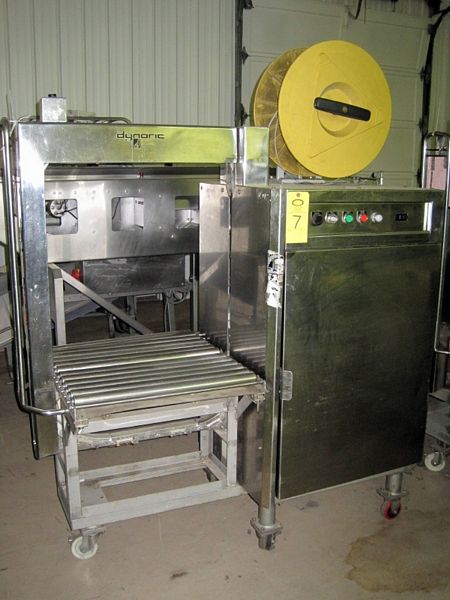 3 ½” W X 25” L X 27” H, work area, uses 3/8” plastic strapping