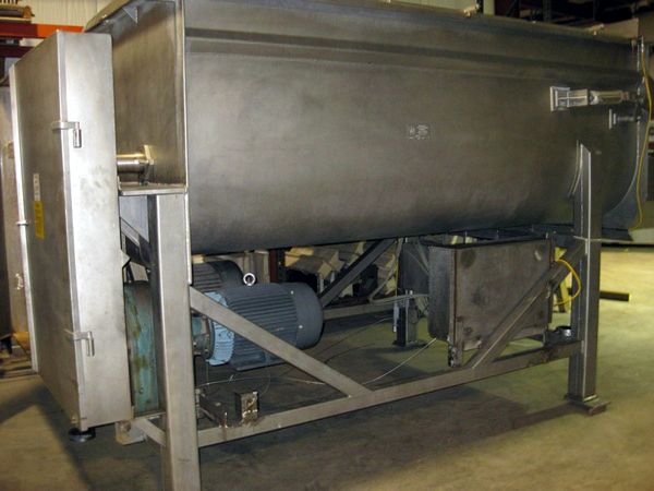 r, 8,000 LB cap., s.s., dual 30 h.p., 3 phase motors, dual frontend pneumatic discharge, on load