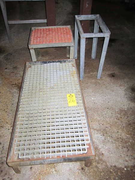 ops, Tote Rack & (9) Pieces Misc. Sized Chemgrate