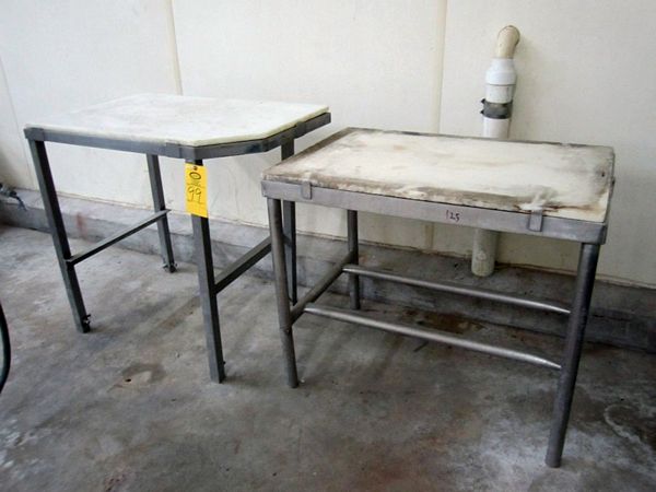 " L & S.S. Frame Table w/poly top 24" W X 36" L