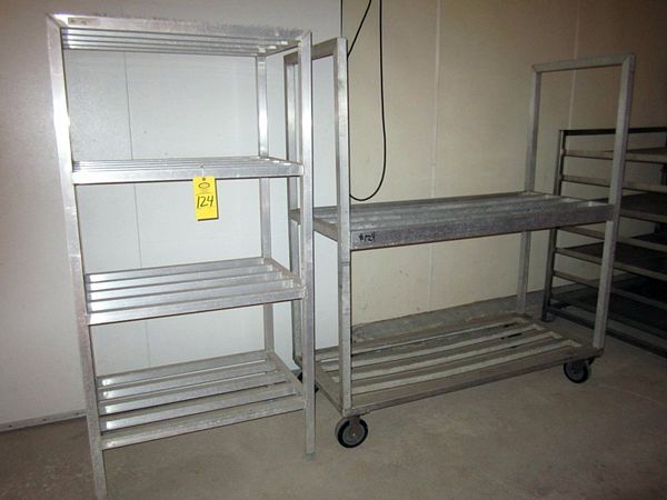 63" L X 71" Tall, (1) 4-shelves, 24" W X 36" L X 71" Tall & (1) 4-shelves, 24" W X 60" L X 72" Tall