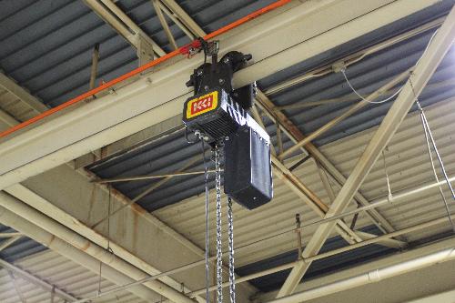 nes 3 Ton Hoist; (1) Budgit 3 Ton Hoist; (1) Harrington 5 Ton Hoist, (Approx Length)
