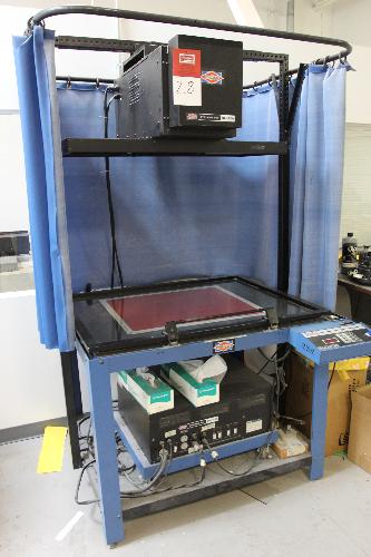at Machine, S/N. K88-B91-007, (1991); with NuArc Systems 631 Overhead Light and Light Source, S/N.