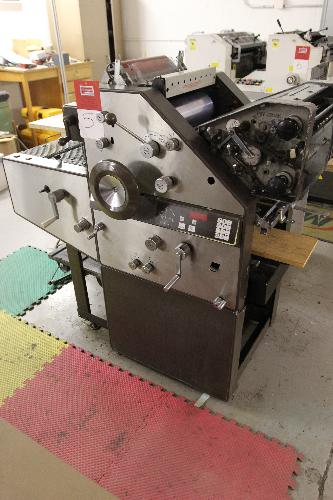 , S/N. N/A;13" x 18"; 1 Color;  with Kompac Kolormate Dampening System; Powdair System II Coating,