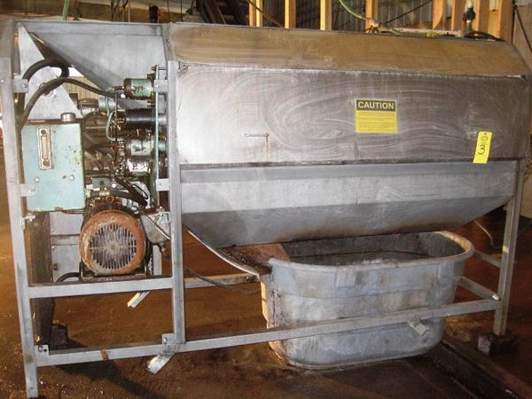 20" Diam. X 6' L bed with abrasive rolls, self-contained hydraulic power pack           [Located