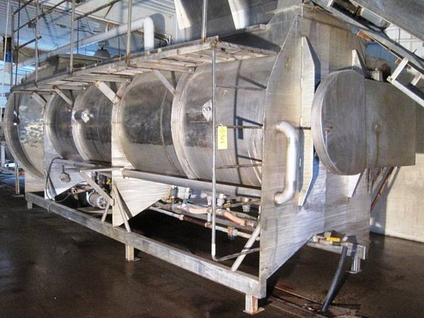 . platform, s.s. auger, hot water/steam bottom fill, 2" inlet/outlet         [Located in Hatton,