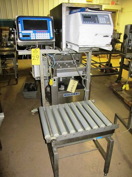 uter on s.s. stand, 20" W X 24" L s.s. scale platform with plastic rollers fitted on top with