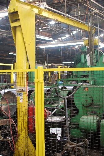 eight; 10' Reach; With 1 Ton Electric Hoist and Manual Trolley; All items to be removed from auction