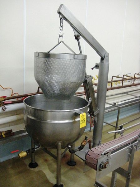 temp 650º, Ser. #41015 w/pneumatic lift basket