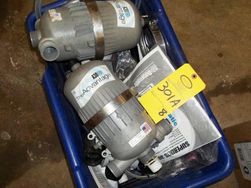 ) are Dosatron Mdl. D14MZ5.3M3/H 0.5-5% & (3) are Doseamatic A30 advantage Mdl. N A30-5% P/N