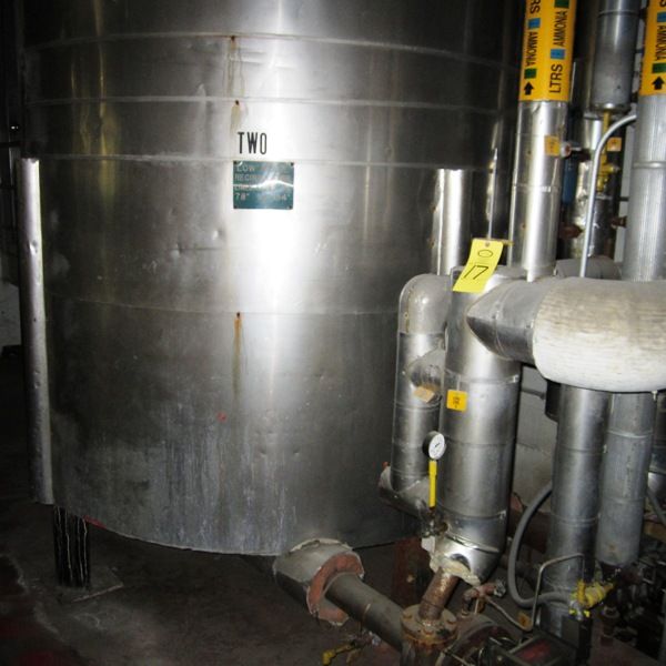 Diam. X 134 inches Tall, (2) pumps  (NO REMOVAL UNTIL OCTOBER 20TH)