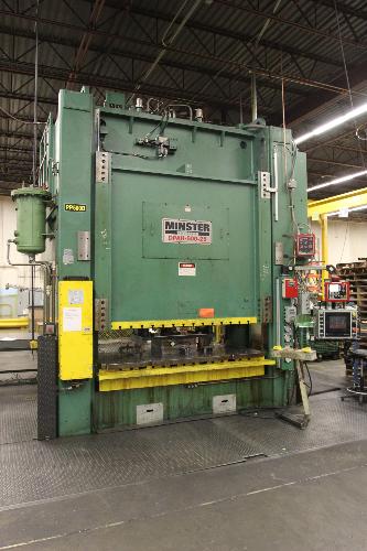 Straight Side Press. S/N. 27622. (1992); 98.5” x 51.5" Bed, 31.5" Slide Stroke; 7.9” Die Cushion