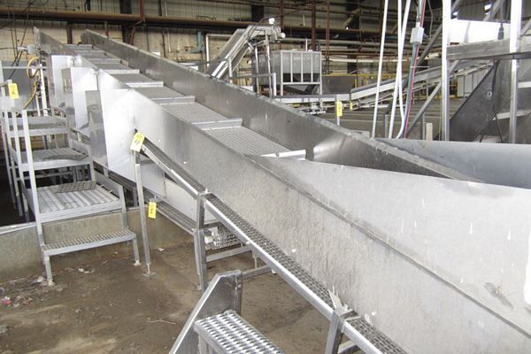 ghted belt, 3" H flights, 38" spacing, hydraulic drive