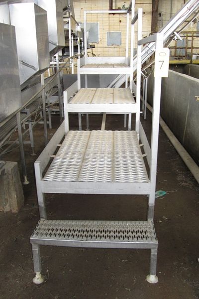 30" W X 4' L platforms, grated flooring