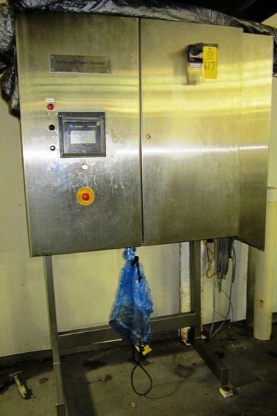 2,  in s.s. box, 19' 7" W X 26" L X 116" T, spiral approx. 16' Diam. X 9' T, 20 tiers, 3 1/2"