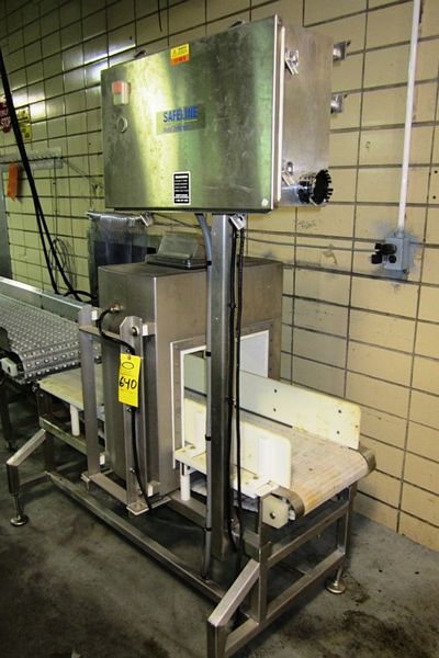 13" H s.s. aperture, 14" W X 60" plastic belt thru conveyor, Ser. #23304-01