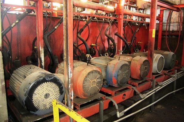 4' D reservoir, (13) 60 h.p. motors on pumps, (2) filters, (2) cooling fans, (13) s.s. disconnects