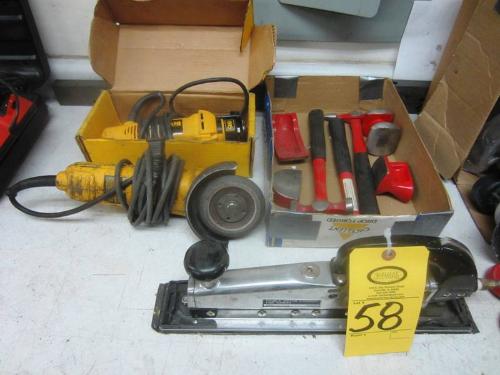 Piston Straight Line Sander, Dent Removal Kit & Side Grinder