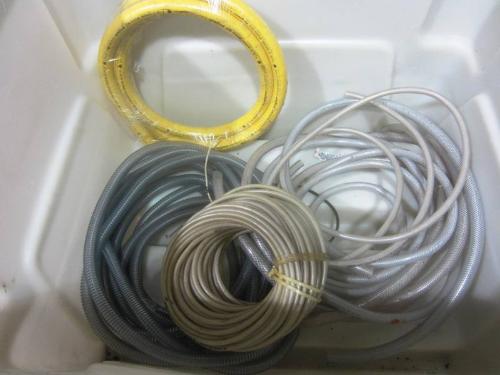 eels, pvc sink pipe, fan blades, motors, thermostat, busch pump parts, v-belts, vacuum hose, water