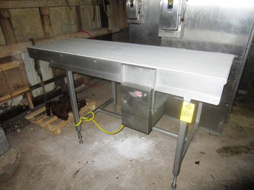 inches W X 7 ft L intralox belt, electric drive, adjustable legs, communication cable ****Located in