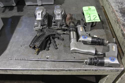Only Air Sander; (3) Air Drills; (3) Air Nozzles;