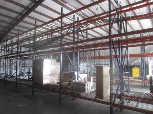 6 Uprights 16' T X 42" W, 80 Crossbeams 8' L, (84) Wire Rack Shelves 45" L X 43" W