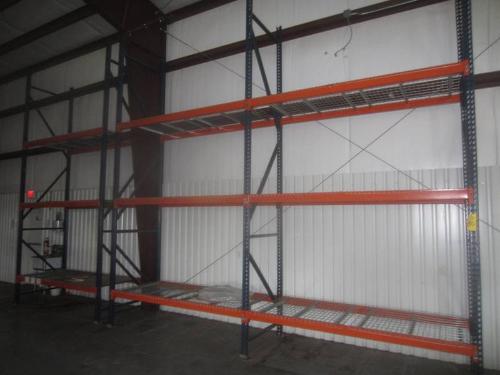 hts 16' T X 42" W, 18 Crossbeams 8' L, 18 Wire Rack Shelves 46" X 43"