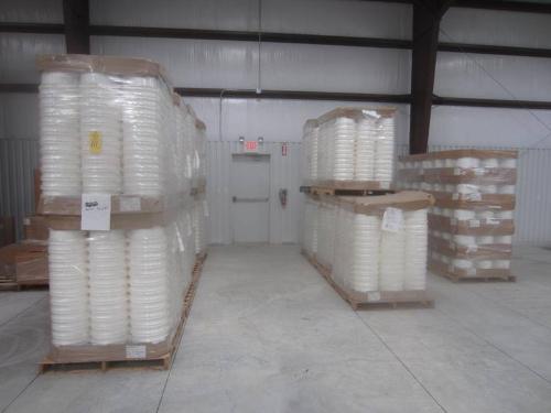 Pails, white w/lid, polypropylene