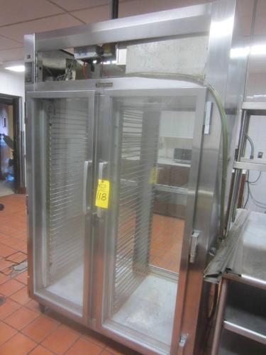 ouble glass front doors, double glass rear doors, 115 volt, 18 in X 26 in rack spaces, Ser. #
