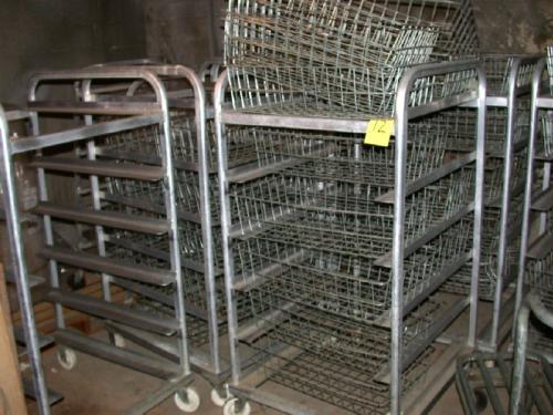 /2" L, 6 shelves, some w/baskets, (2) new ones on skid