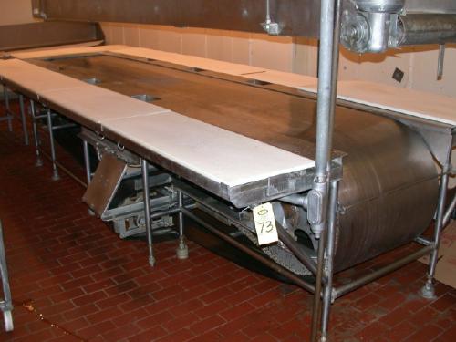 nter belt, w/overhead cutting boards on both sides, 18" W X 16' L