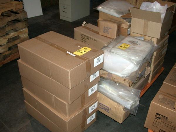 5) Cases 16 X 24 X 2 mil. Bags, (9) Cases 18 X 24 X 3 mil. poly bags, (2) Cases 10 X 12 3 mil. Bags